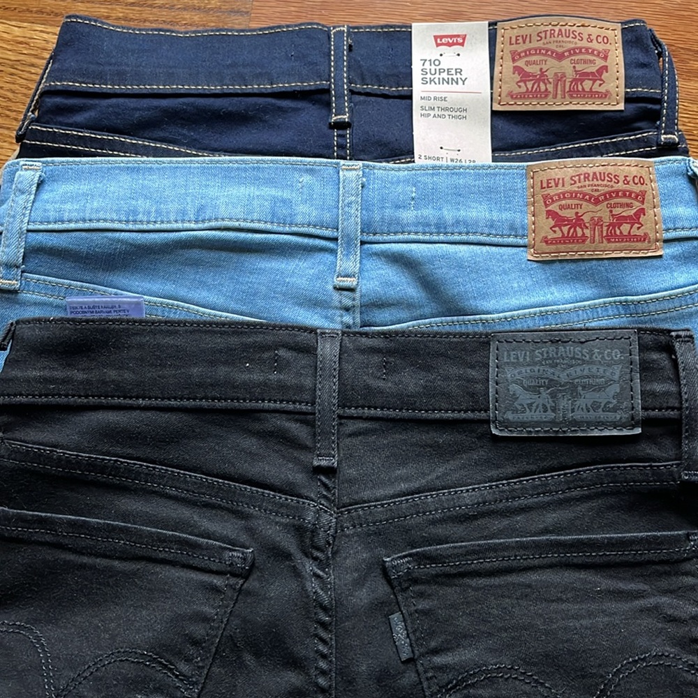 Levi’s 710 & 720 Super Skinny Jeans Bundle (3 pairs)